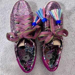 Anthropology FARM Rio Women’s Sneakers 7 Alma de Purpurina Pink brazil Sparkle